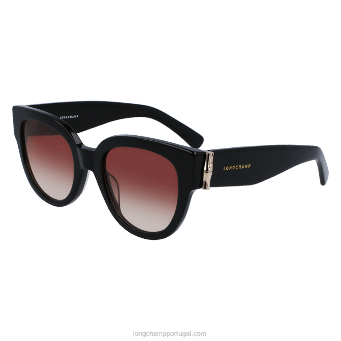 Longchamp 6DPZ885 preto mulheres óculos de sol coleção primavera/verão 2023