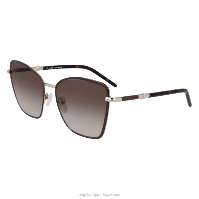 Longchamp 6DPZ888 marrom/caqui mulheres óculos de sol coleção primavera/verão 2023