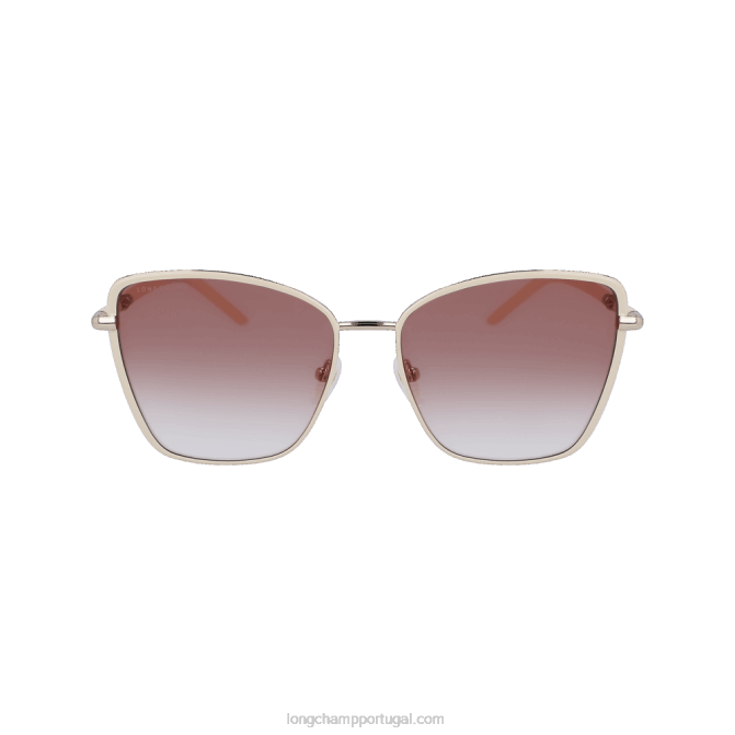 Longchamp 6DPZ889 branco/marrom mulheres óculos de sol coleção primavera/verão 2023