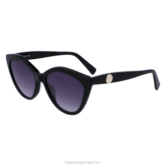 Longchamp 6DPZ893 preto mulheres óculos de sol coleção primavera/verão 2023