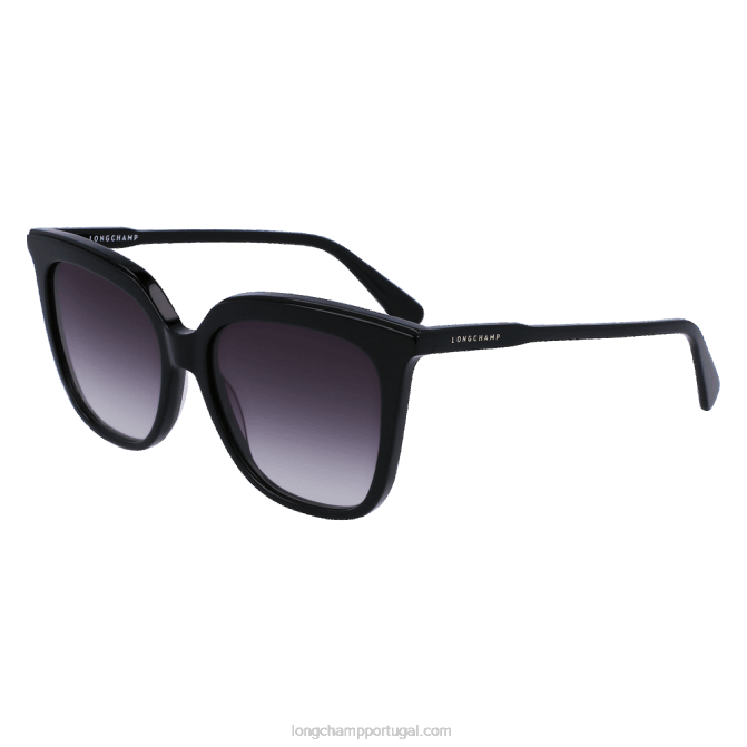 Longchamp 6DPZ896 preto mulheres óculos de sol coleção primavera/verão 2023