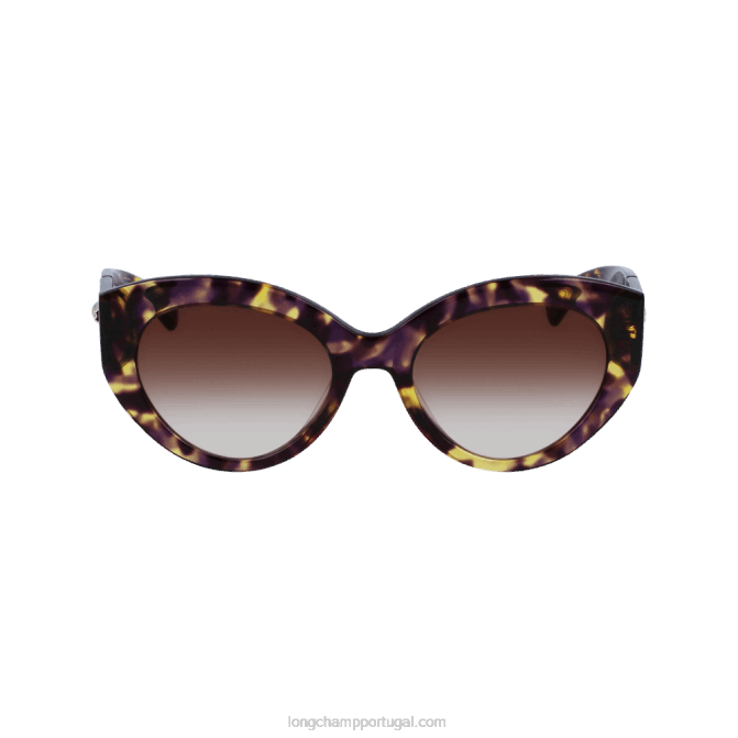 Longchamp 6DPZ901 havana roxo mulheres óculos de sol coleção outono/inverno 2022