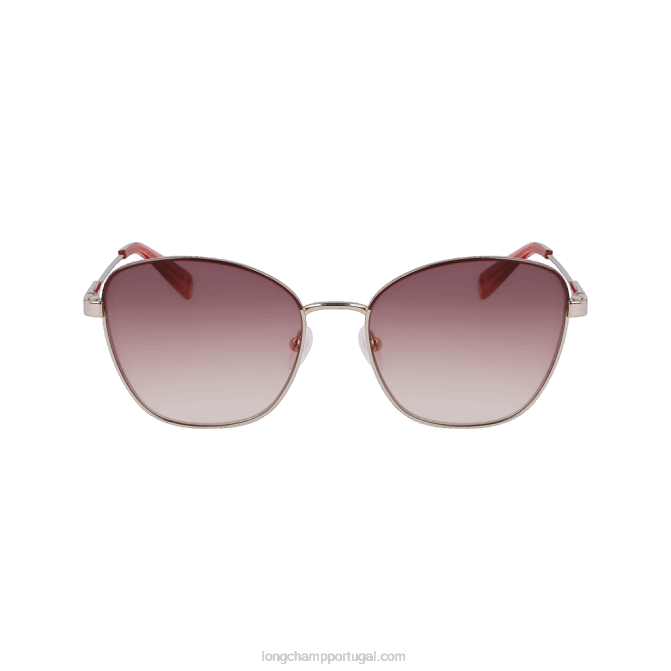 Longchamp 6DPZ904 ouro/marrom mulheres óculos de sol coleção outono/inverno 2022