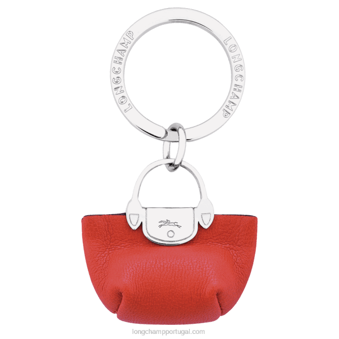 Longchamp 6DPZ735 laranja mulheres le pliage cuir chaveiros pliage