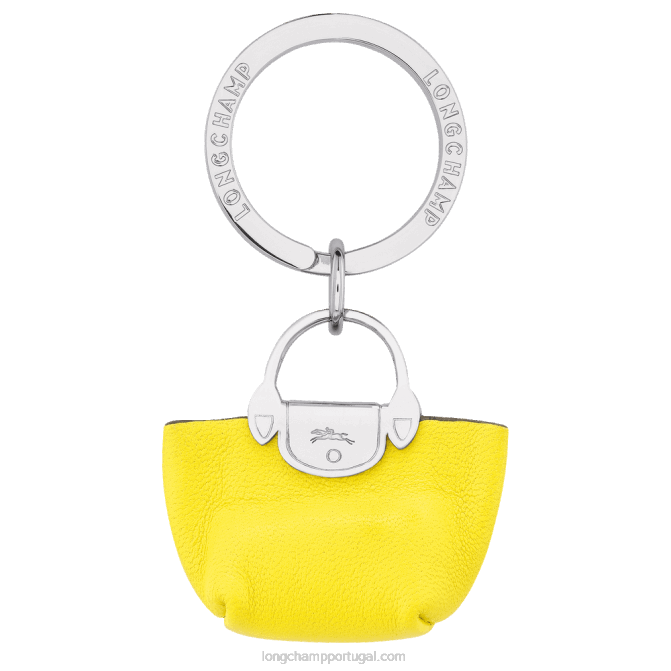 Longchamp 6DPZ736 limão mulheres le pliage cuir chaveiros pliage