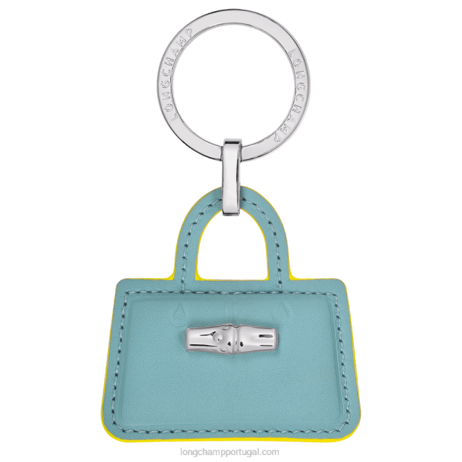 Longchamp 6DPZ751 nuvem azul/laranja mulheres chaveiros roseau