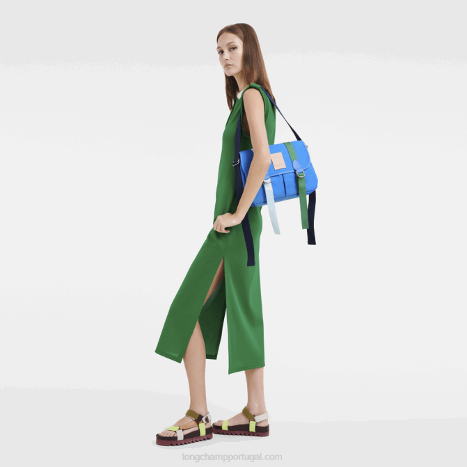 Longchamp 6DPZ207 azul mulheres bolsa transversal le pliage re play l