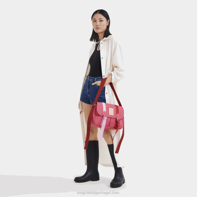 Longchamp 6DPZ208 fúcsia mulheres bolsa transversal le pliage re play l