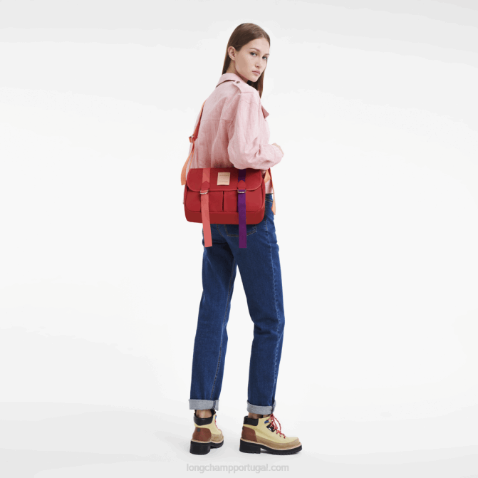 Longchamp 6DPZ210 vermelho mulheres bolsa transversal le pliage re play l