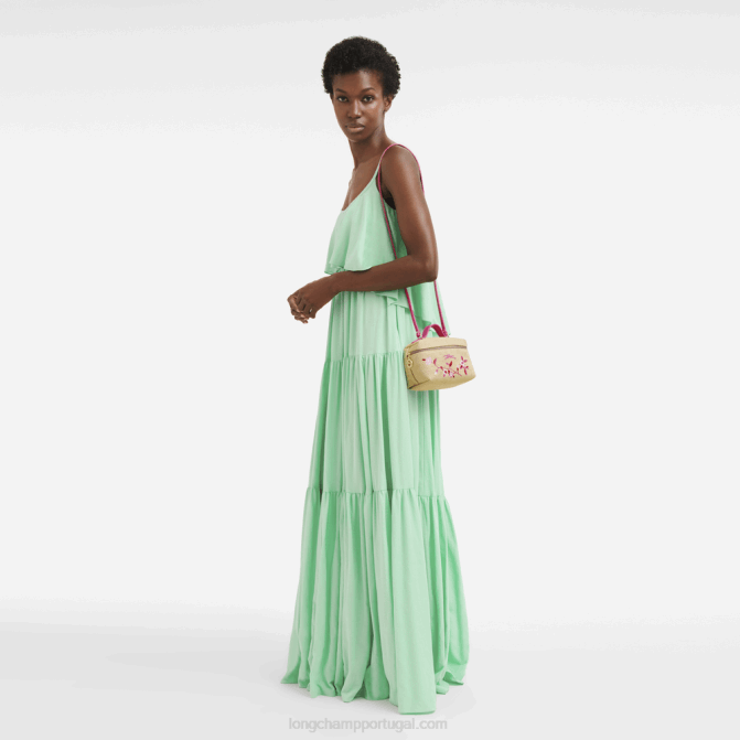 Longchamp 6DPZ217 fúcsia mulheres le panier pliage vaidade xs