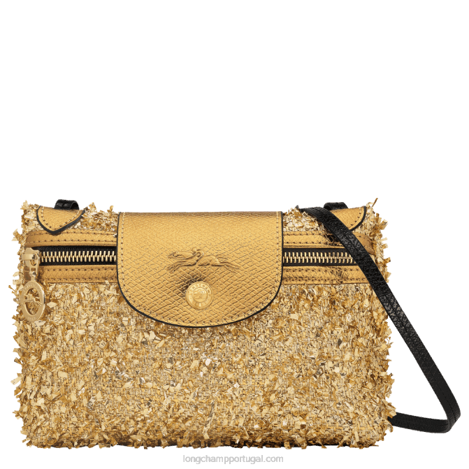 Longchamp 6DPZ222 ouro mulheres bolsa transversal coleção le pliage
