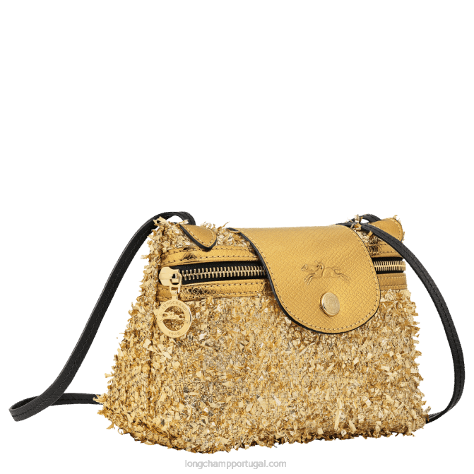 Longchamp 6DPZ222 ouro mulheres bolsa transversal coleção le pliage