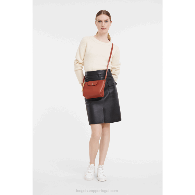 Longchamp 6DPZ225 terracota mulheres bolsa transversal le pliage city xs
