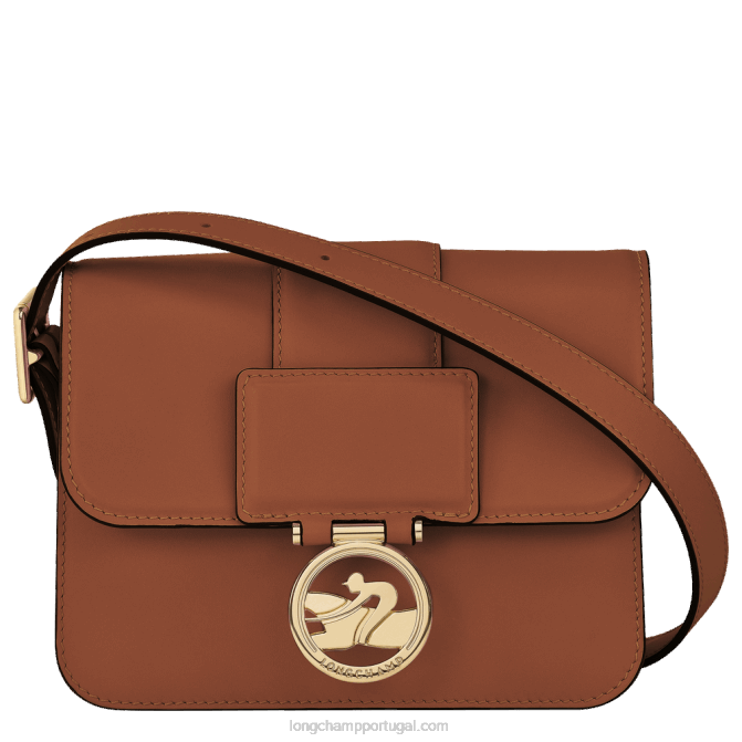 Longchamp 6DPZ230 conhaque mulheres bolsa transversal box trot s