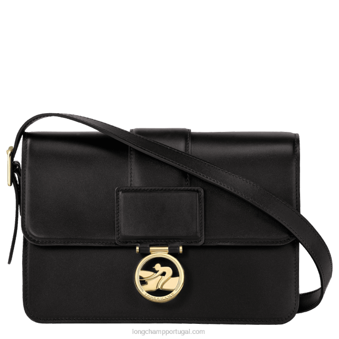 Longchamp 6DPZ231 preto mulheres bolsa transversal box trot m