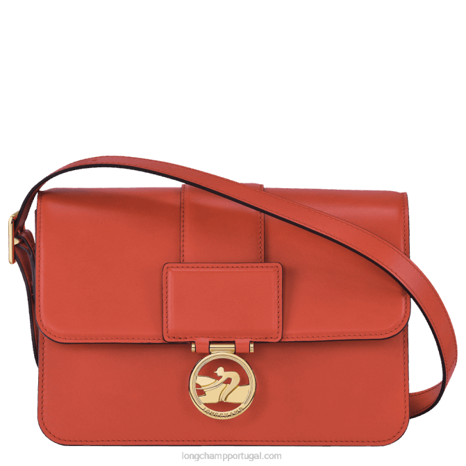 Longchamp 6DPZ232 laranja mulheres bolsa transversal box trot m