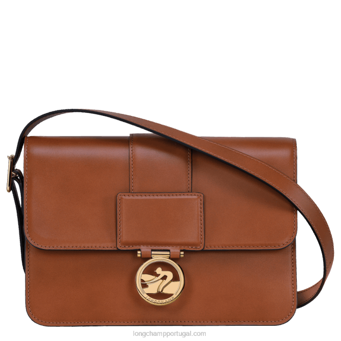 Longchamp 6DPZ233 conhaque mulheres bolsa transversal box trot m