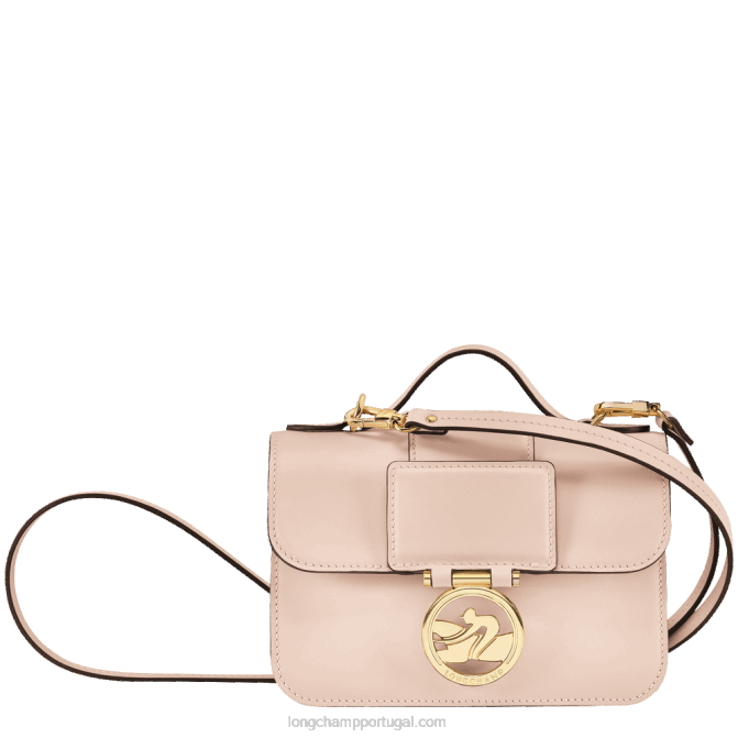 Longchamp 6DPZ237 Rosa pálido mulheres bolsa transversal box trot xs