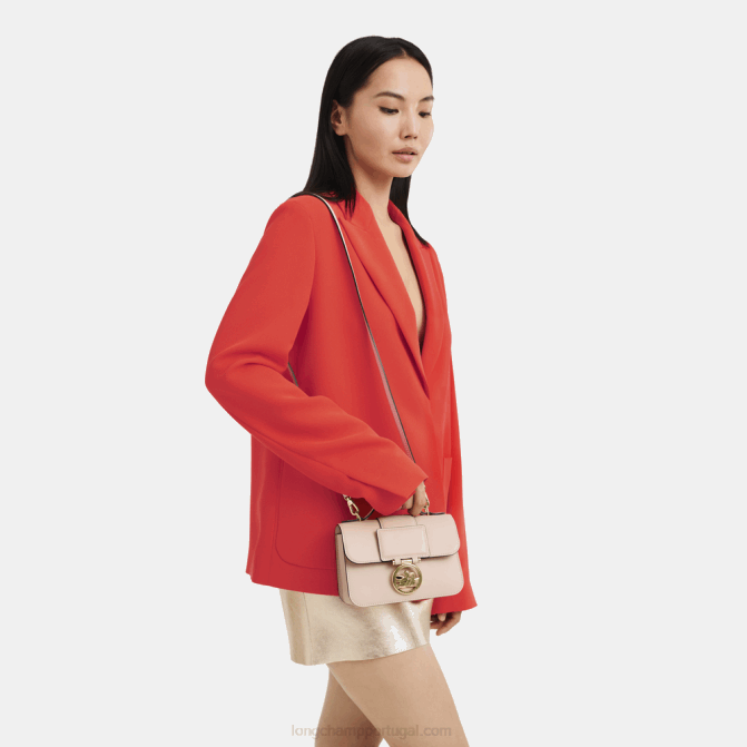 Longchamp 6DPZ237 Rosa pálido mulheres bolsa transversal box trot xs