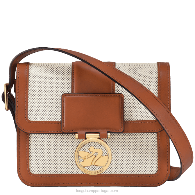 Longchamp 6DPZ243 conhaque mulheres bolsa transversal box trot s