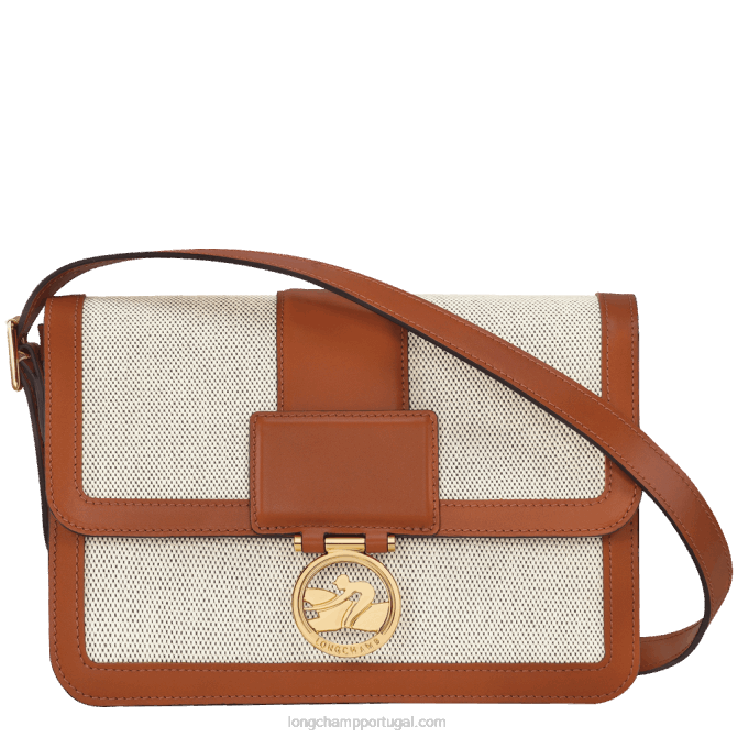 Longchamp 6DPZ244 conhaque mulheres bolsa transversal box trot m