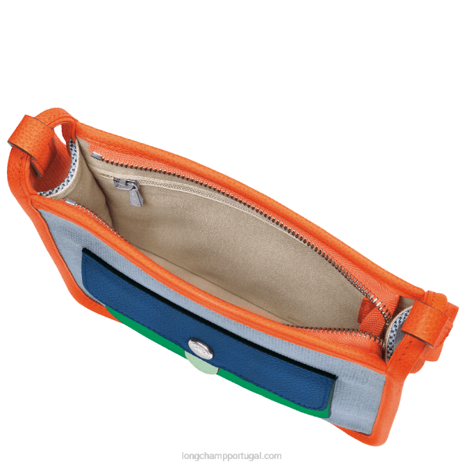 Longchamp 6DPZ259 azul/laranja mulheres bolsa transversal Le Folonne s