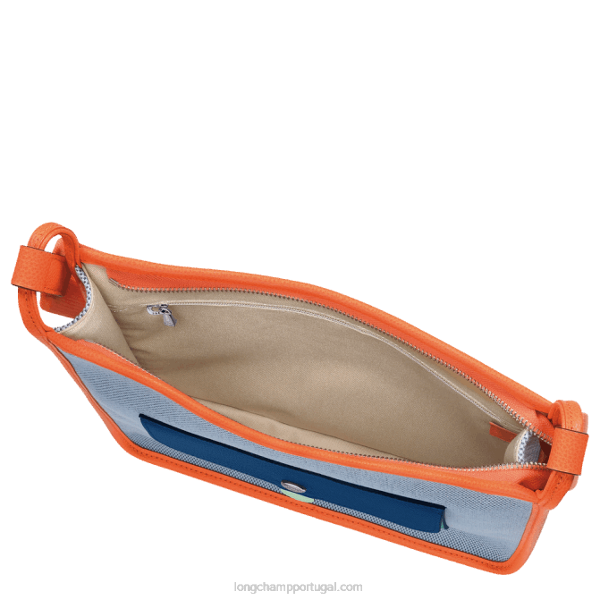 Longchamp 6DPZ260 azul/laranja mulheres bolsa transversal l com zíper Le Folonne