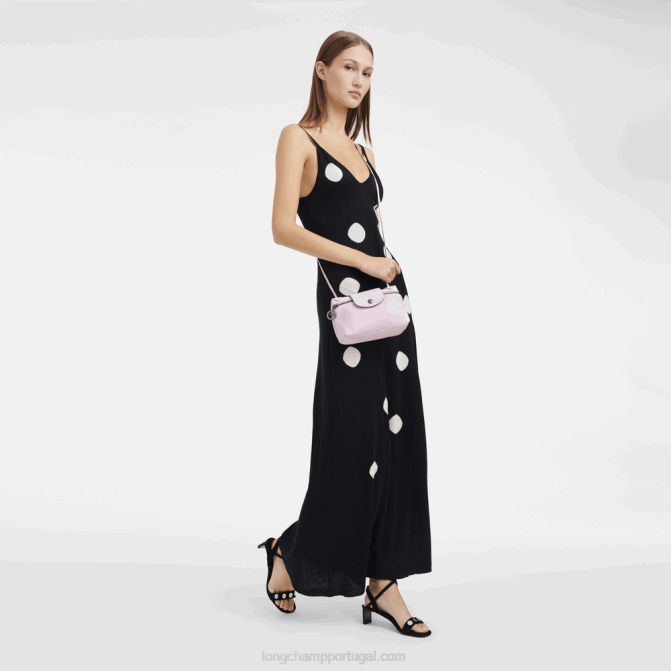 Longchamp 6DPZ302 pétala rosa mulheres bolsa transversal le pliage xtra