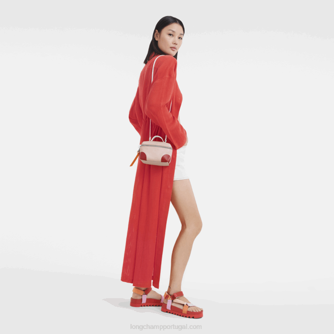 Longchamp 6DPZ303 Rosa pálido mulheres le pliage xtra vaidade xs