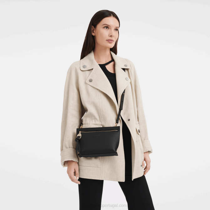 Longchamp 6DPZ306 preto mulheres bolsa tiracolo caixa de correio xs
