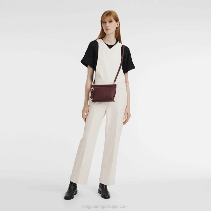Longchamp 6DPZ307 Borgonha mulheres bolsa tiracolo caixa de correio xs