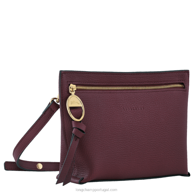 Longchamp 6DPZ307 Borgonha mulheres bolsa tiracolo caixa de correio xs
