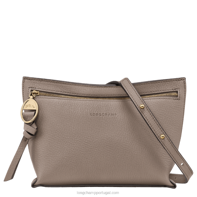 Longchamp 6DPZ308 taupe mulheres bolsa tiracolo caixa de correio xs