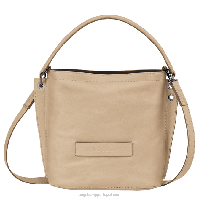 Longchamp 6DPZ313 bege mulheres bolsa transversal 3d