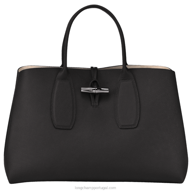 Longchamp 6DPZ109 preto mulheres bolsa roseau xl