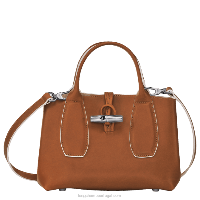 Longchamp 6DPZ122 conhaque mulheres bolsa roseau