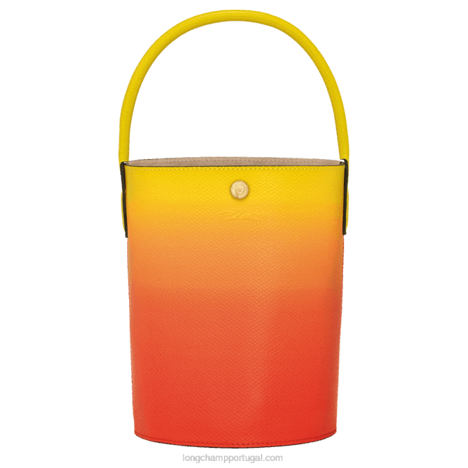 Longchamp 6DPZ133 amarelo alaranjado mulheres saco de balde epuro