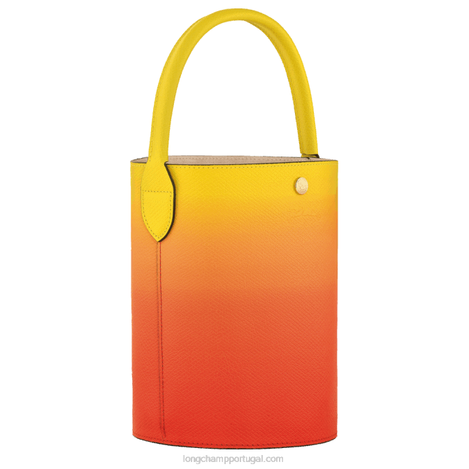 Longchamp 6DPZ133 amarelo alaranjado mulheres saco de balde epuro