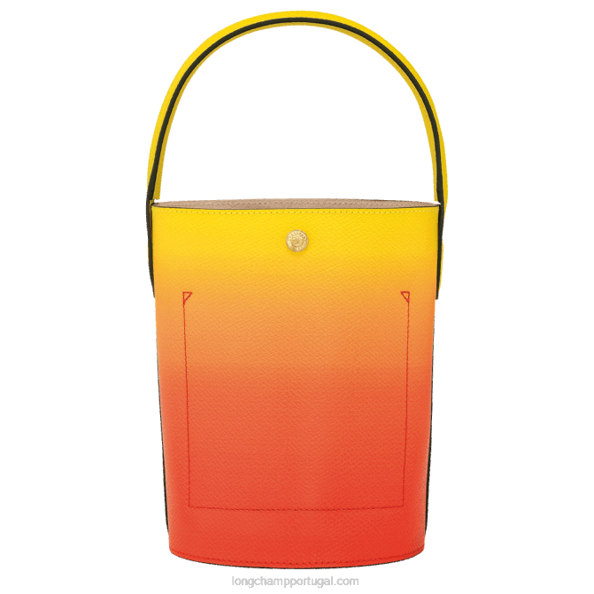 Longchamp 6DPZ133 amarelo alaranjado mulheres saco de balde epuro