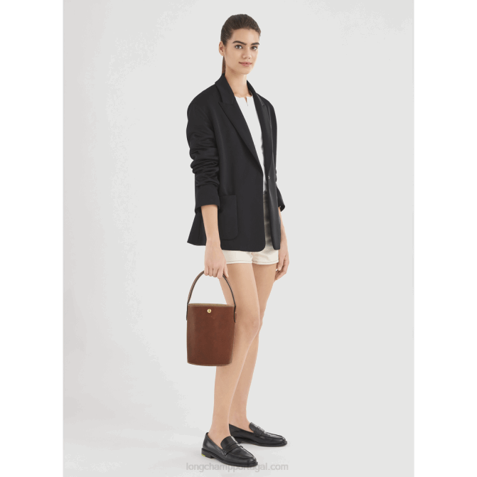 Longchamp 6DPZ135 marrom mulheres saco de balde epure s