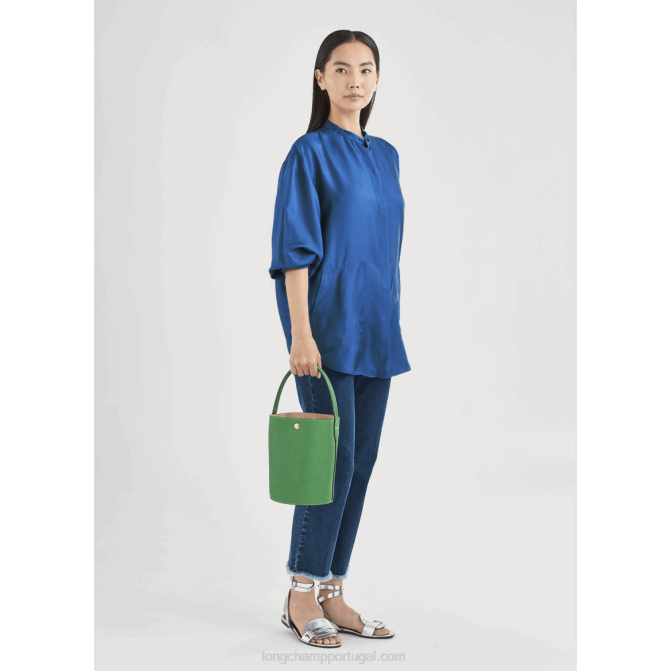 Longchamp 6DPZ136 verde mulheres saco de balde epure s