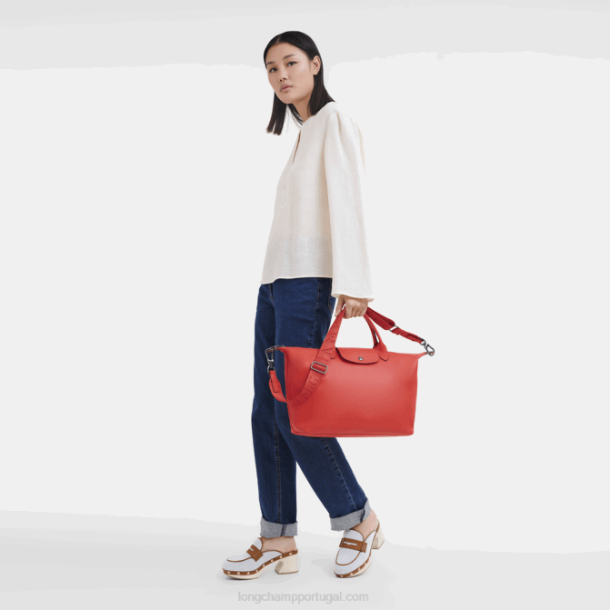 Longchamp 6DPZ139 laranja mulheres bolsa le pliage xtra l