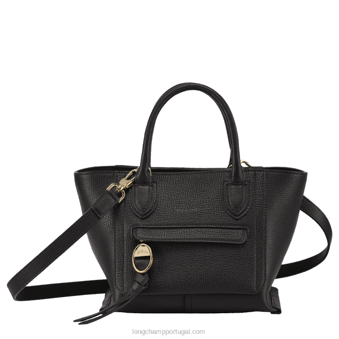 Longchamp 6DPZ163 preto mulheres mala de caixa de correio f