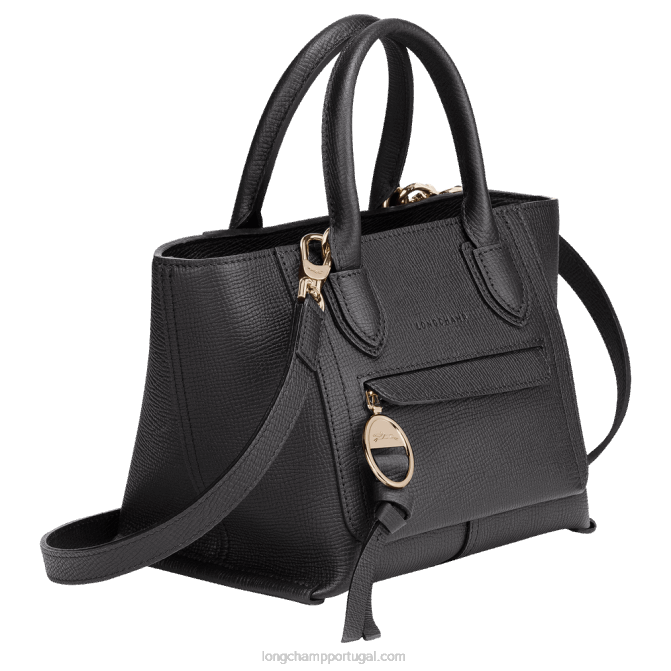 Longchamp 6DPZ163 preto mulheres mala de caixa de correio f