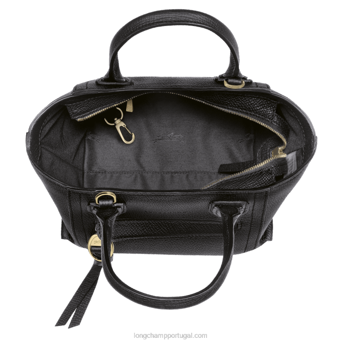 Longchamp 6DPZ163 preto mulheres mala de caixa de correio f