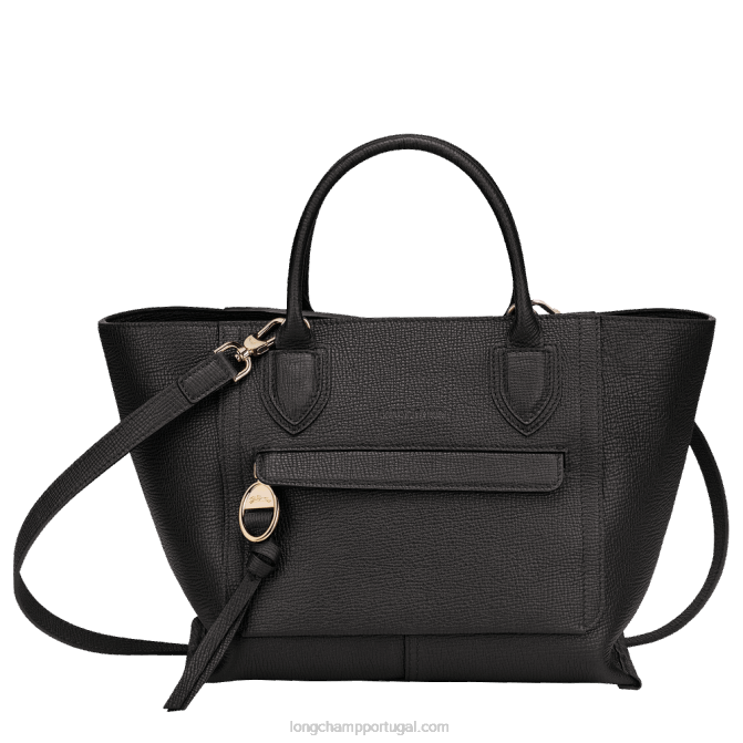 Longchamp 6DPZ167 preto mulheres bolsa de caixa de correio m