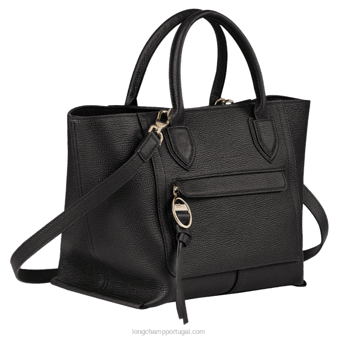 Longchamp 6DPZ167 preto mulheres bolsa de caixa de correio m