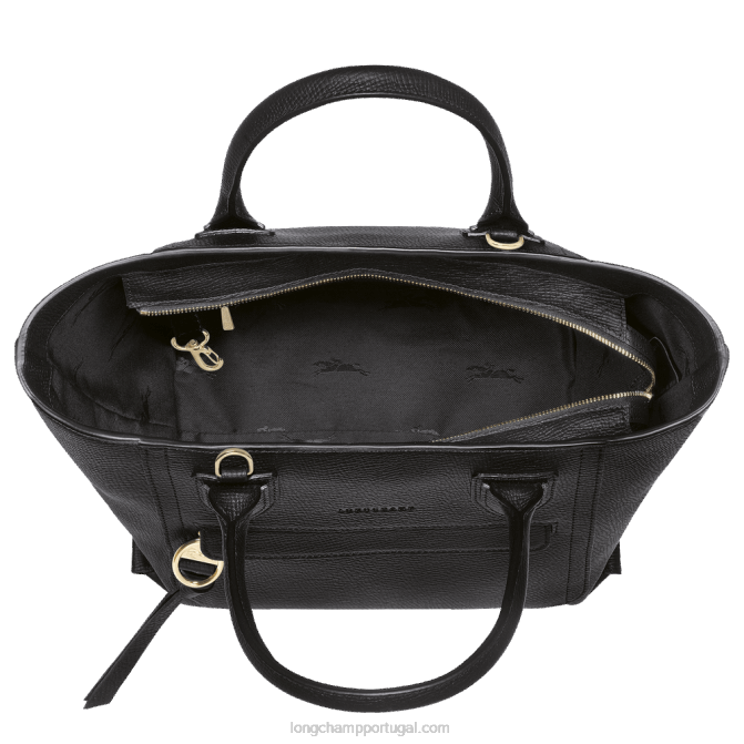 Longchamp 6DPZ167 preto mulheres bolsa de caixa de correio m