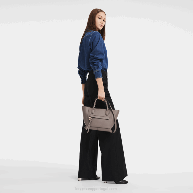 Longchamp 6DPZ168 taupe mulheres bolsa de caixa de correio m