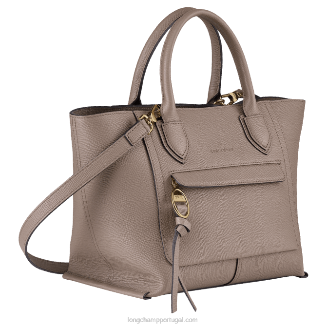 Longchamp 6DPZ168 taupe mulheres bolsa de caixa de correio m